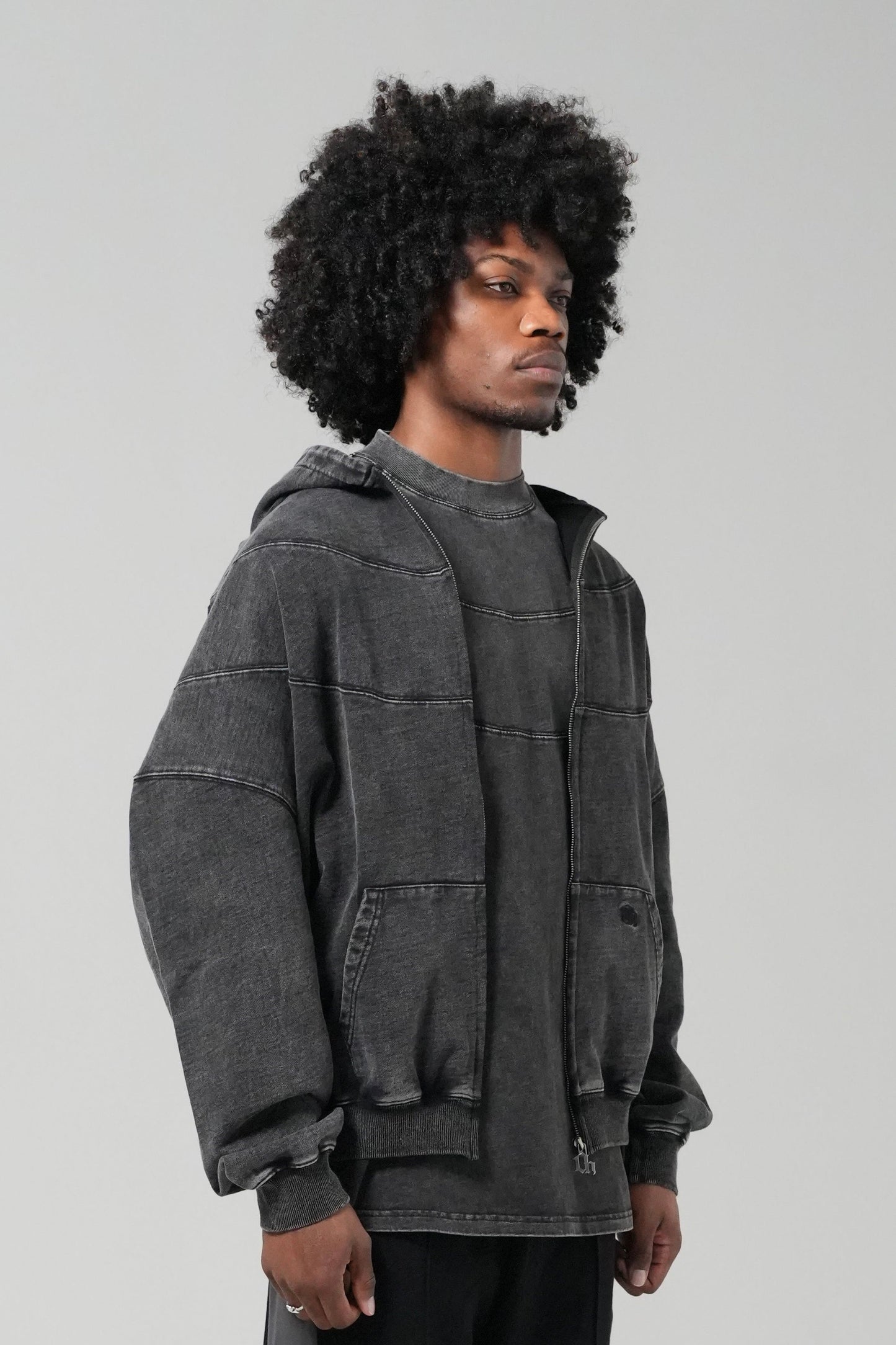 Washed Ferry Terry Zip up Sweatshirt